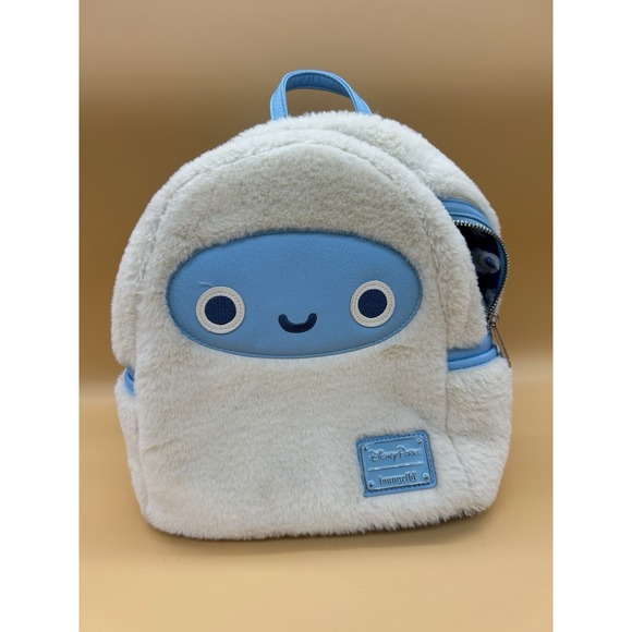 Loungefly Handbags - Disney Parks 2021 Loungefly Yeti Mini Backpack Plush Blue White Disney Bag